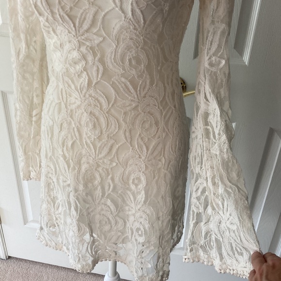 Staring at Stars Lace Stretch Off White Dress - Picture 6 of 10